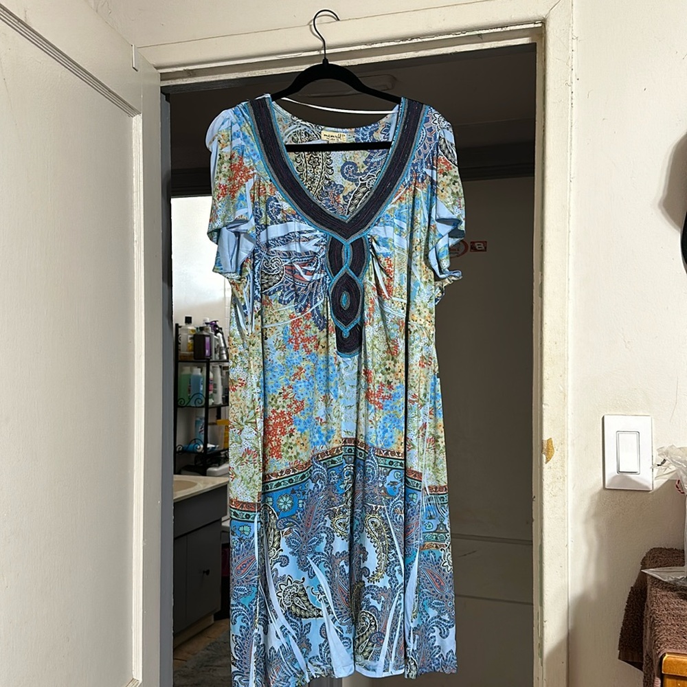 Multiple color blue dress